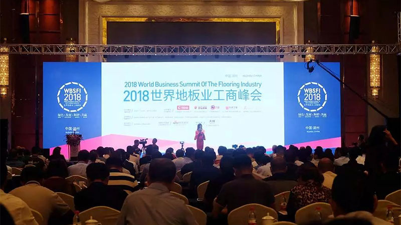 天格为世界地板业工商峰会开场，为品类宣讲，为用户指南